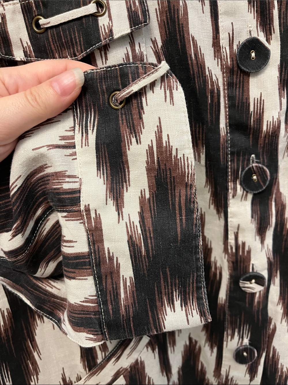 Chico's Ikat-Style Button Jacket - Picture 4 of 9